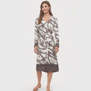 H&M Paisley Button Down Belted Midi Dress | Size 8
